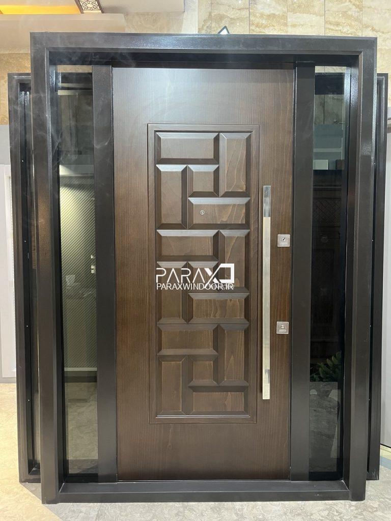 درب‌ ایمنی لابی با چوب راش