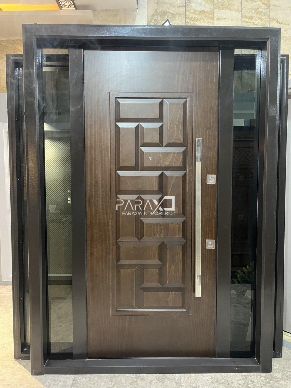 درب‌ ایمنی لابی با چوب راش