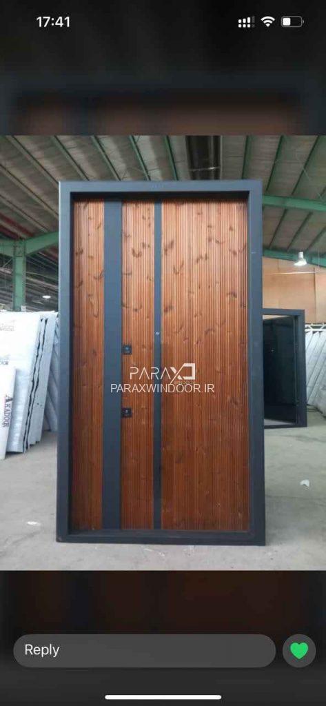 درب ایمنی تمام ترمو عمودی یک و نیم لنگه