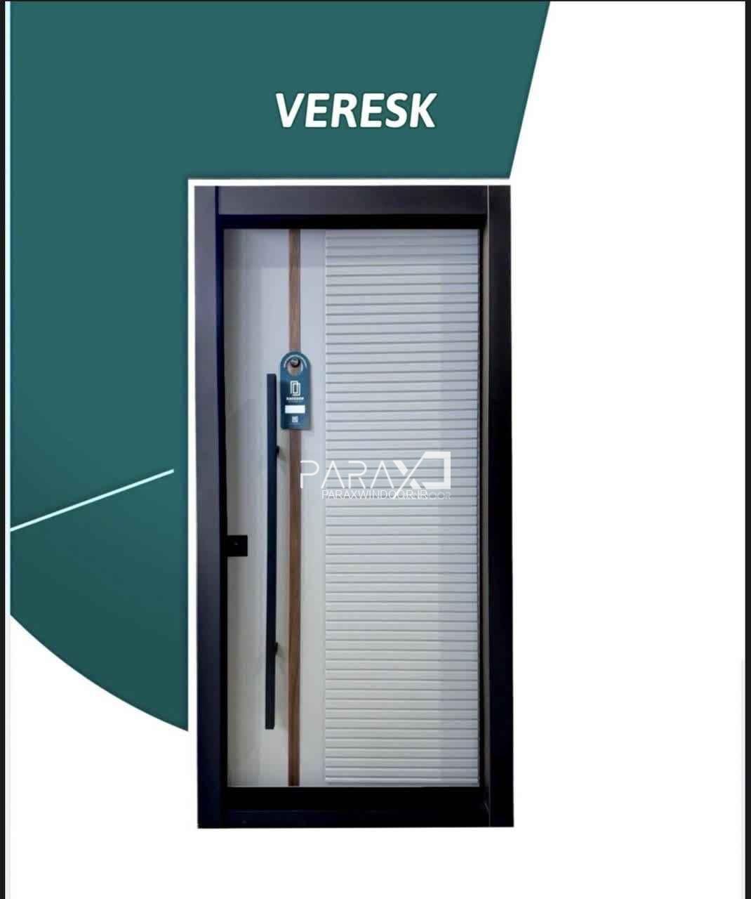 درب ایمنی رنگ والرسا اسپانیا با cnc برجسته و نوار گردو