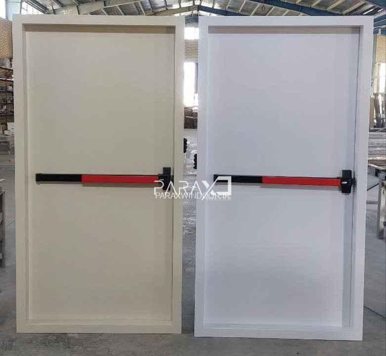 درب ضد حریق تمام فلز سفید یا کرم